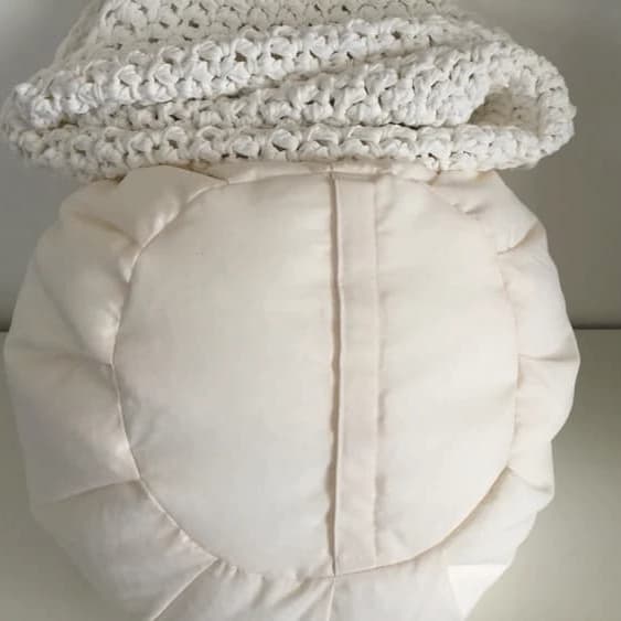 Handmade and custom knitted ottoman poufs
