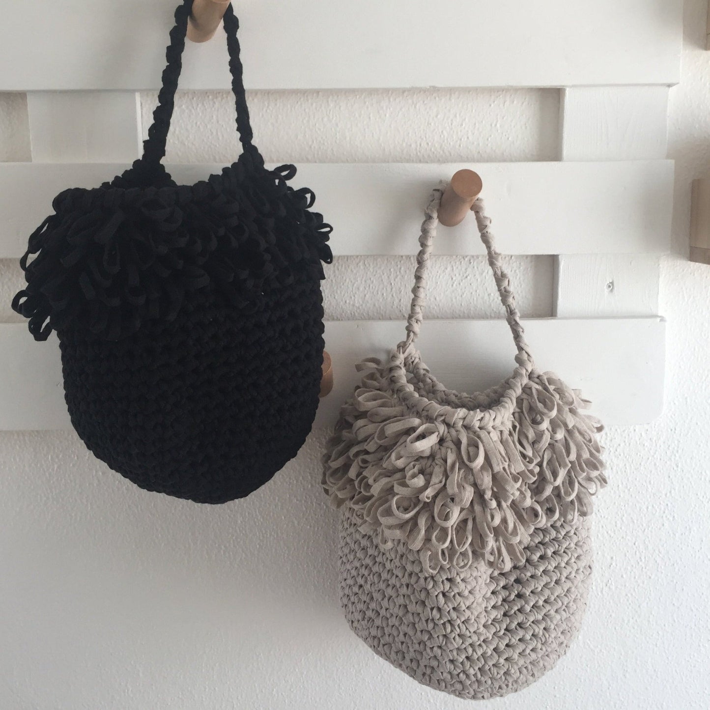 Boho Hanging Storage Baskets - More Colors - Looping Home