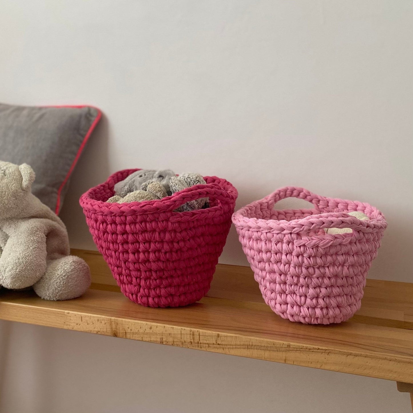 Crochet Kids Baskets, Unique Small Storage - Looping Home
