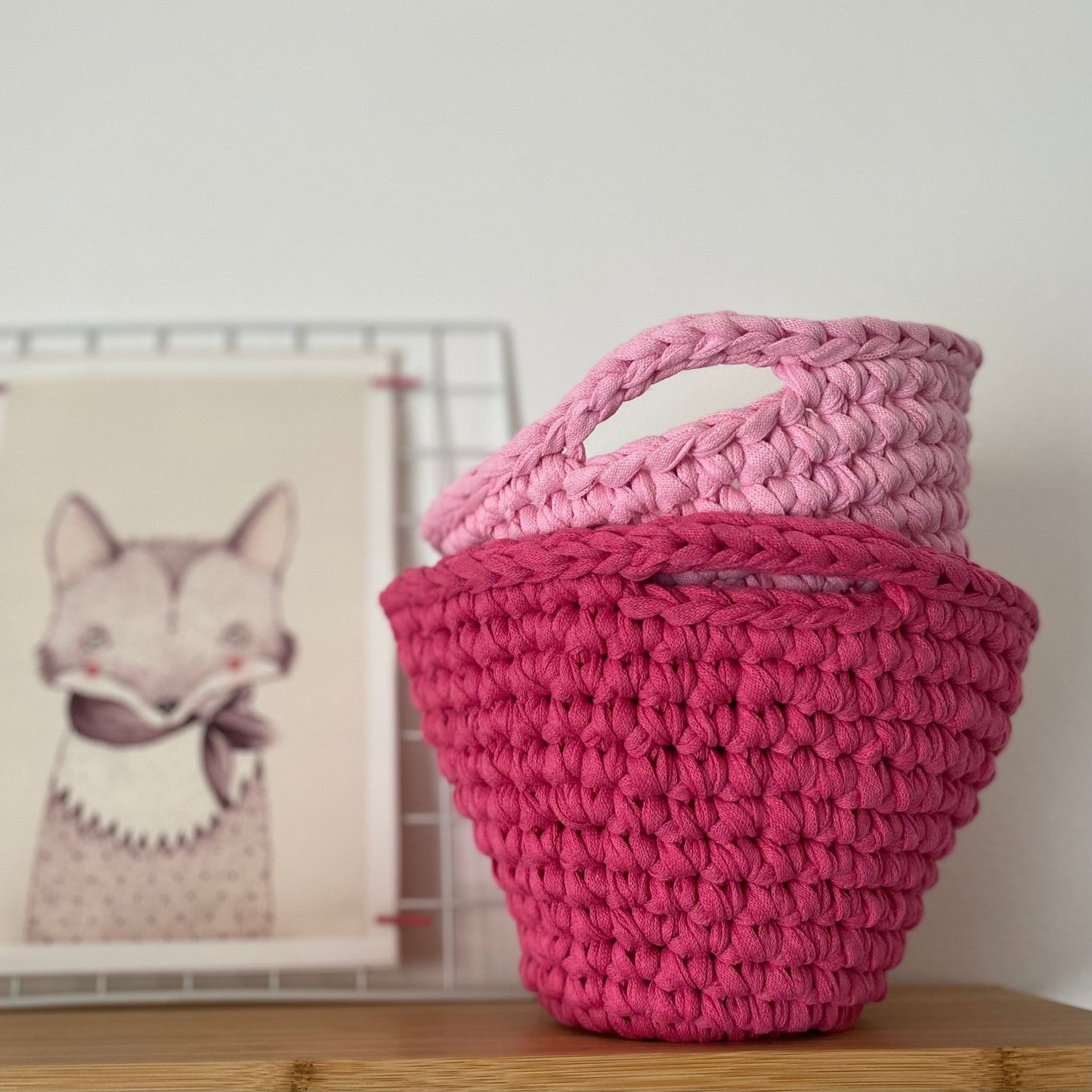 Crochet Kids Baskets, Unique Small Storage - Looping Home