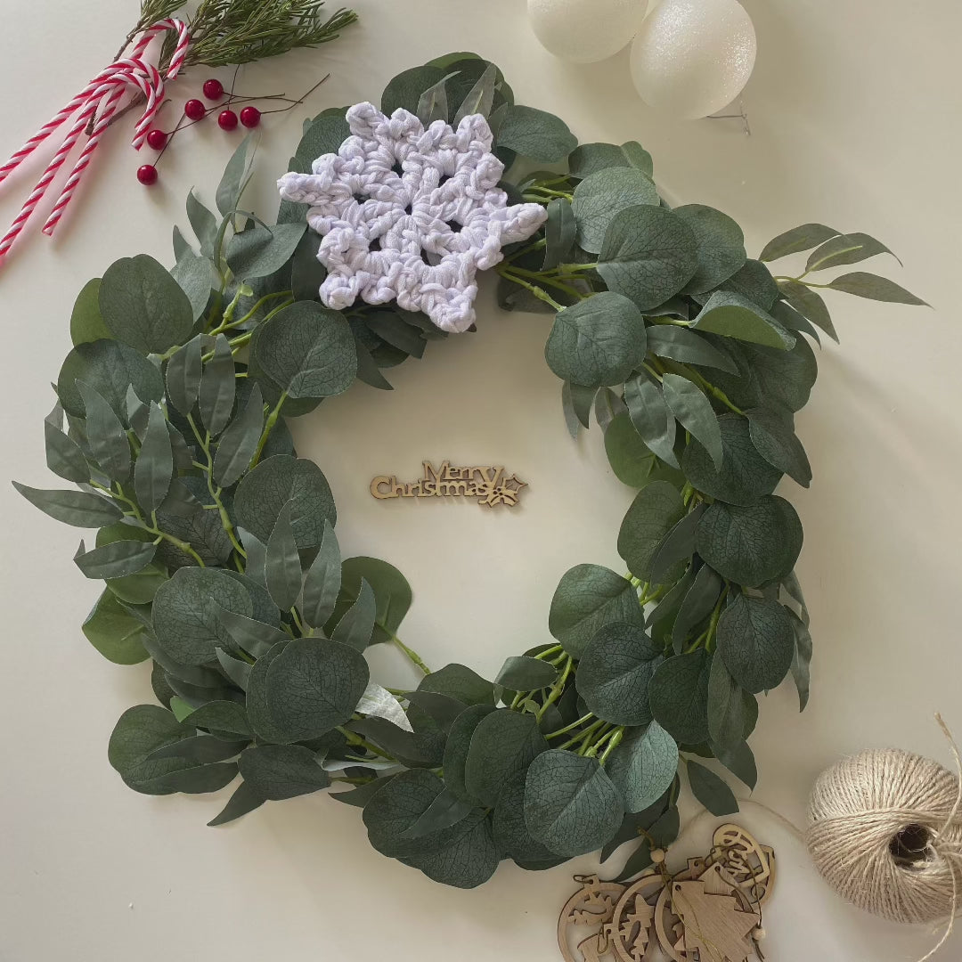 Large Crochet Snowflake Christmas Decorations Set