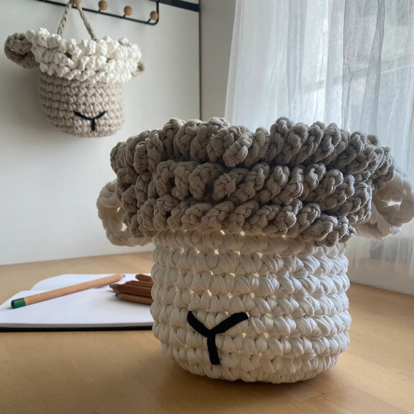 Sheep Crochet Storage Baskets - Looping Home