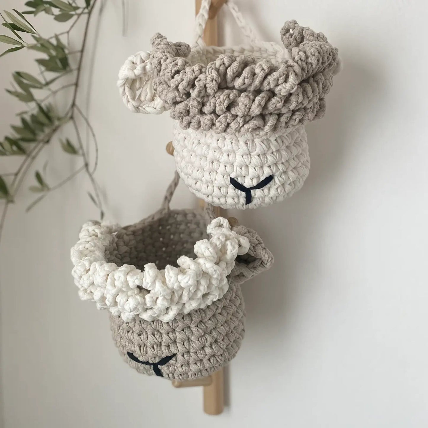 Sheep Crochet Storage Baskets - Looping Home