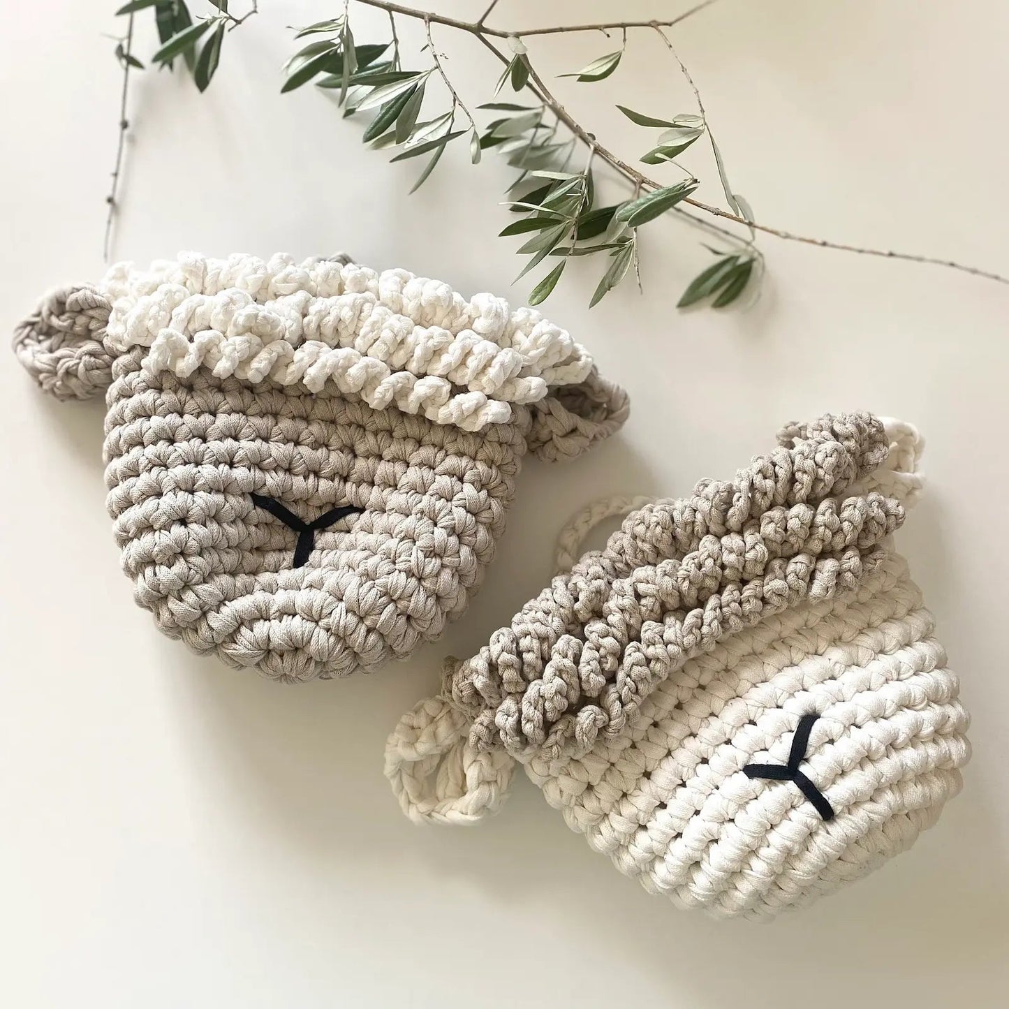 Sheep Crochet Storage Baskets - Looping Home