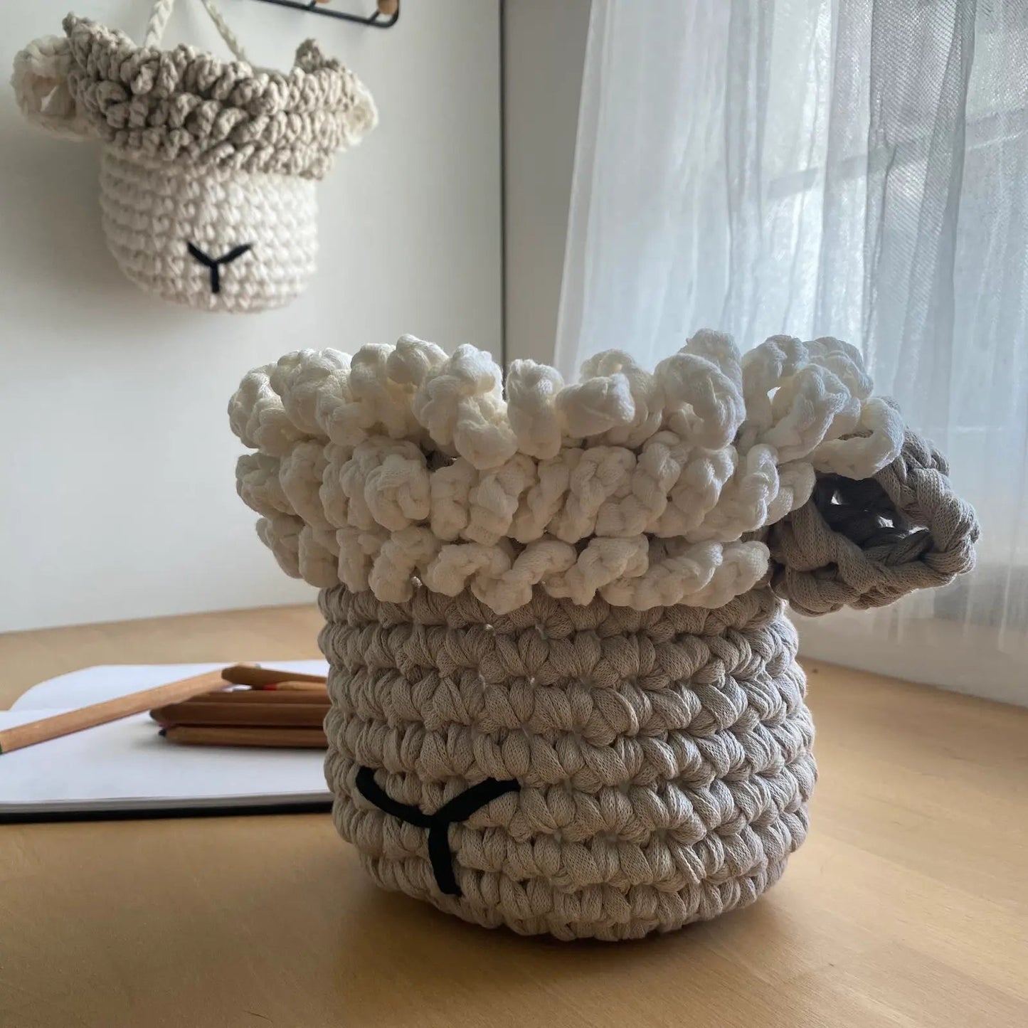 Sheep Crochet Storage Baskets - Looping Home