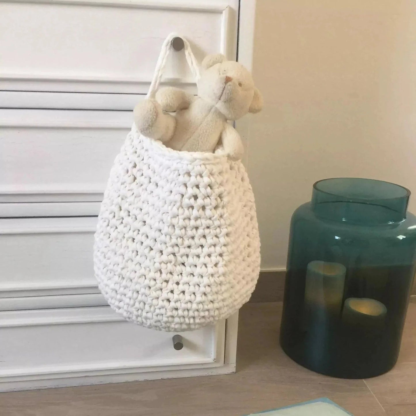Baby Room Wall Organizer Baskets, Modern Nursery Storage - Looping Home