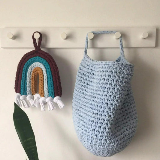 Baby Room Wall Organizer Baskets, Modern Nursery Storage - Looping Home