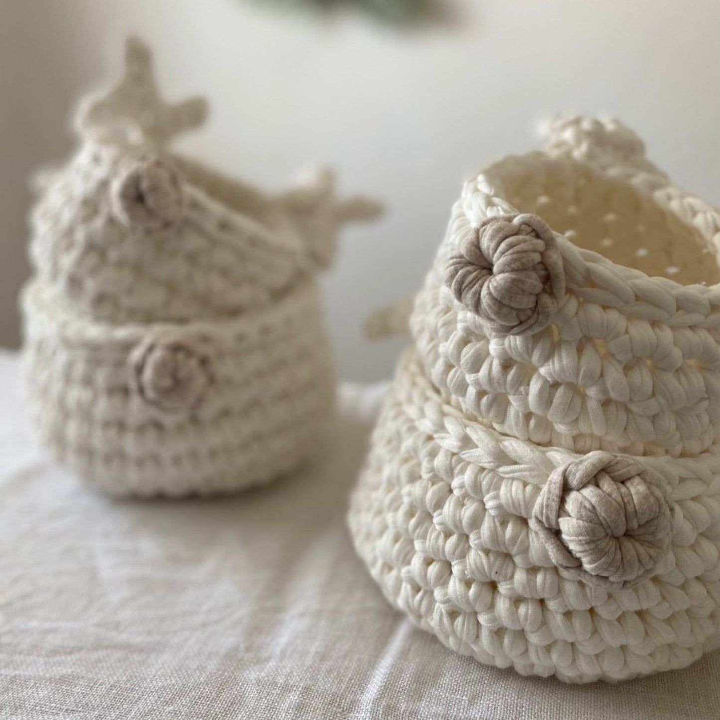 Crochet Basket Rudolph Reindeer - Looping Home