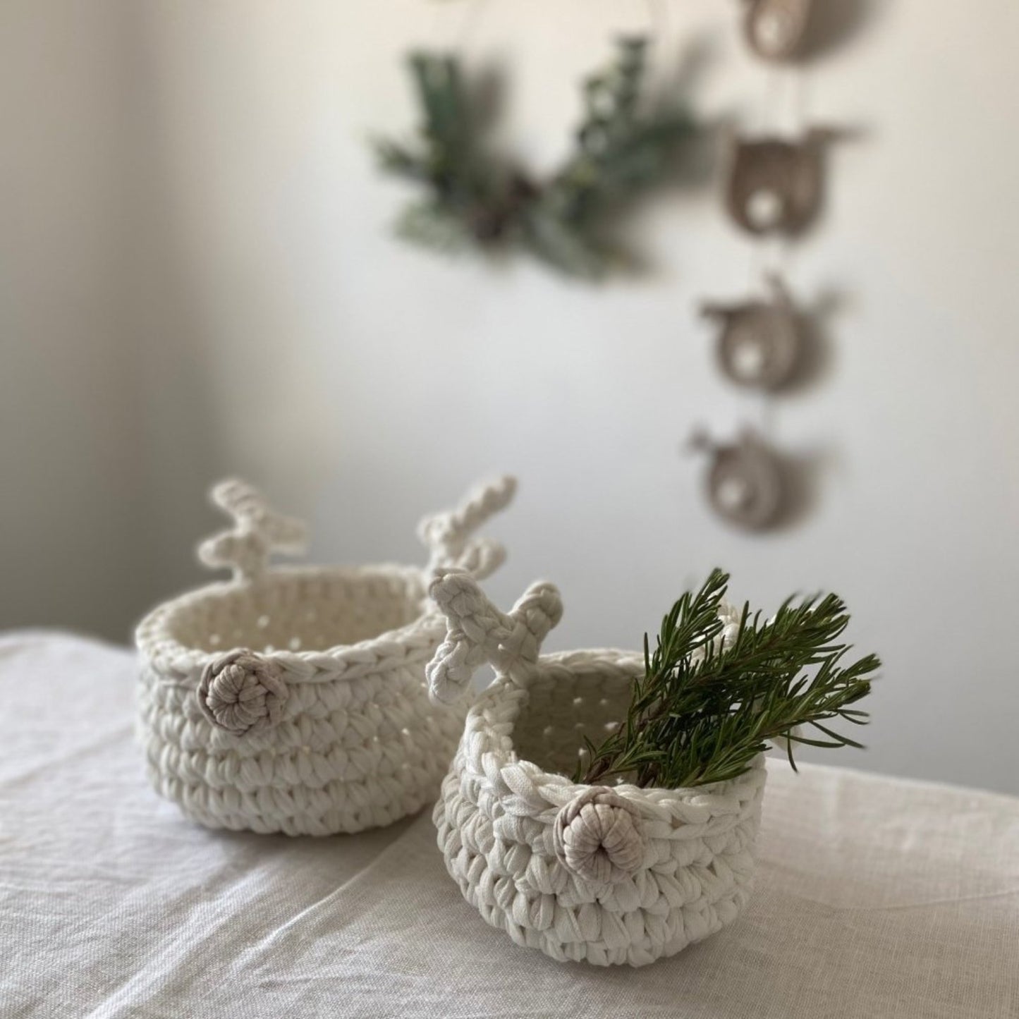 Crochet Basket Rudolph Reindeer - Looping Home