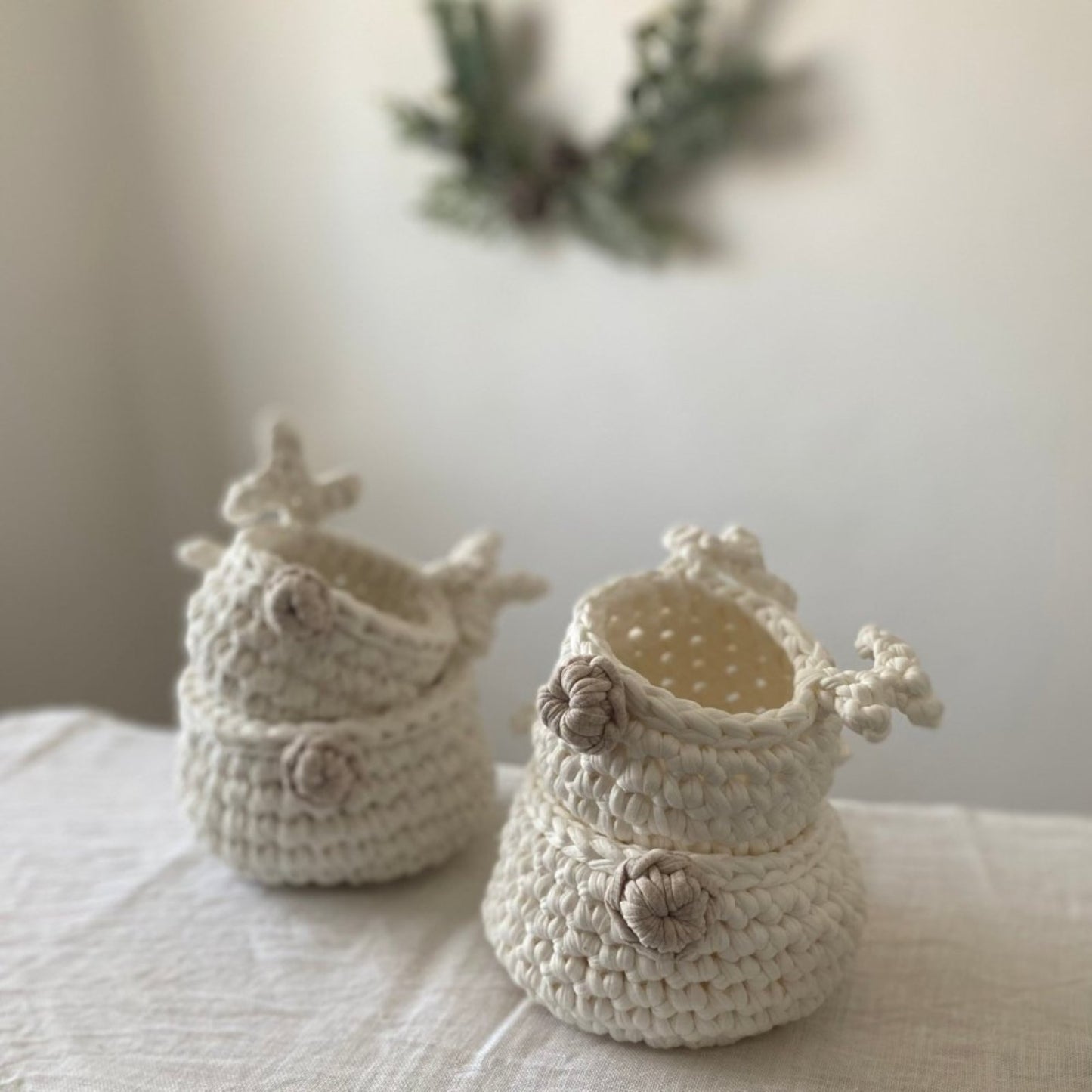 Crochet Basket Rudolph Reindeer - Looping Home