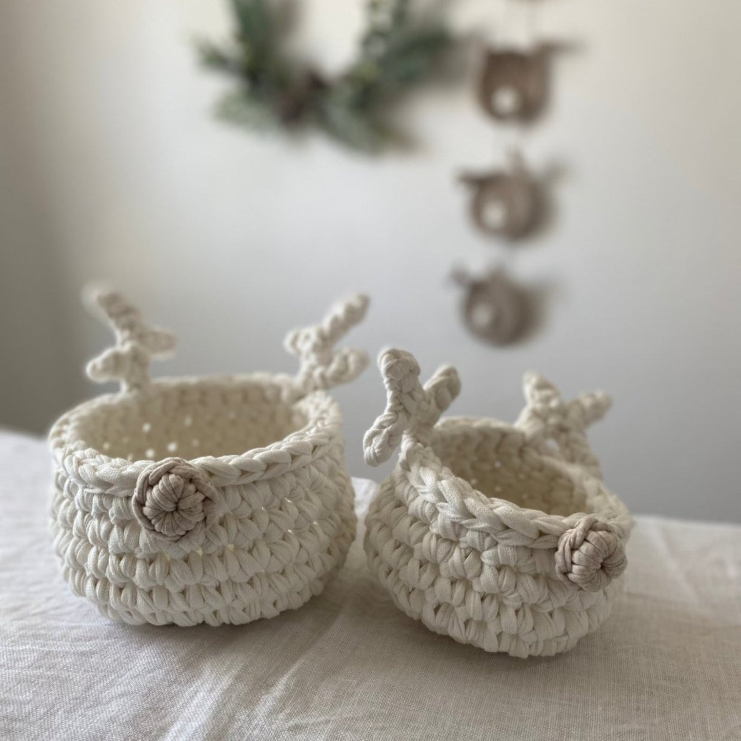 Crochet Basket Rudolph Reindeer - Looping Home