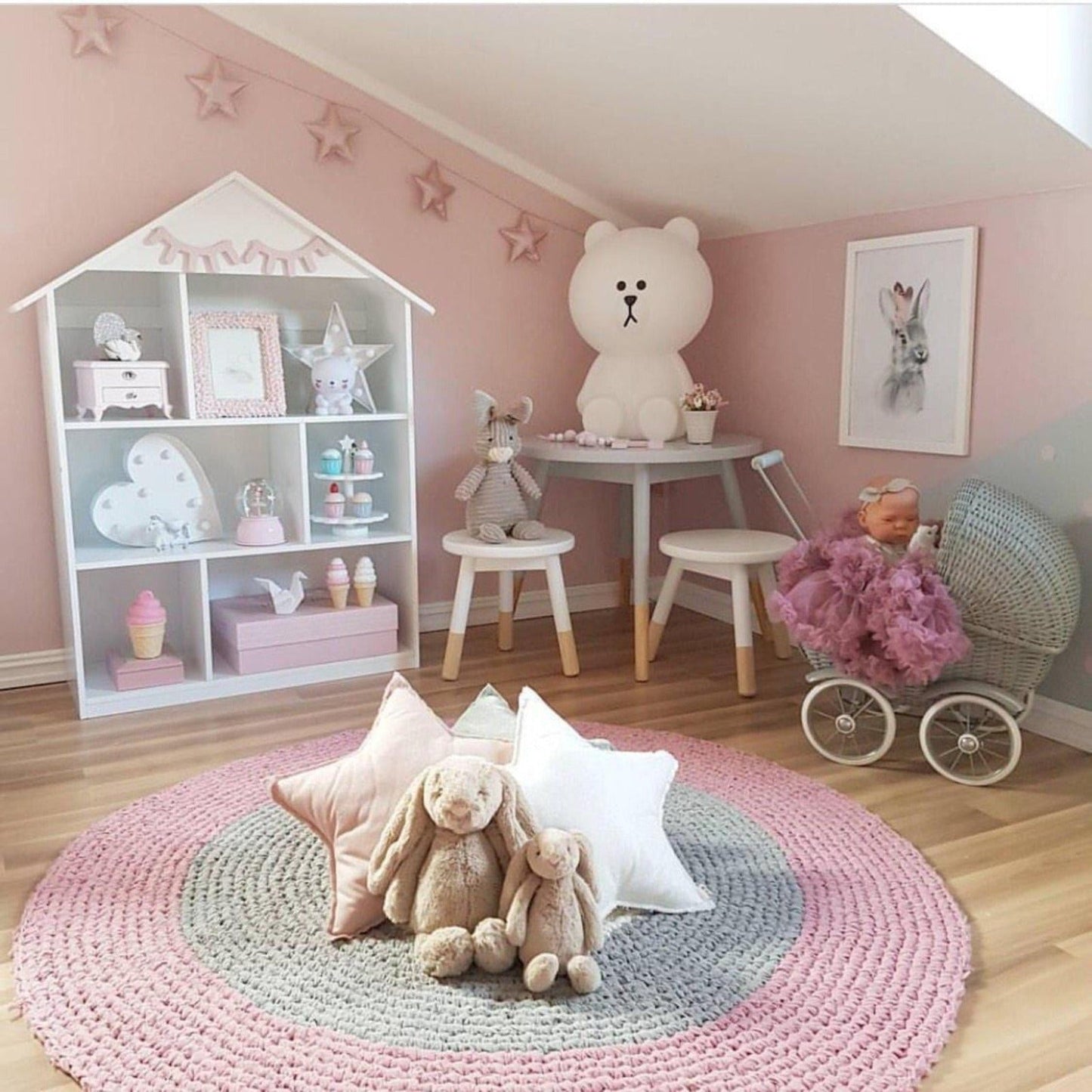 Crochet Round Rug, Soft Floor Mat - Looping Home