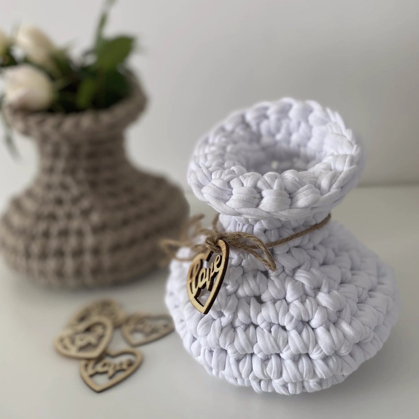 Crochet Vase, Unique Gifts for home - Looping Home