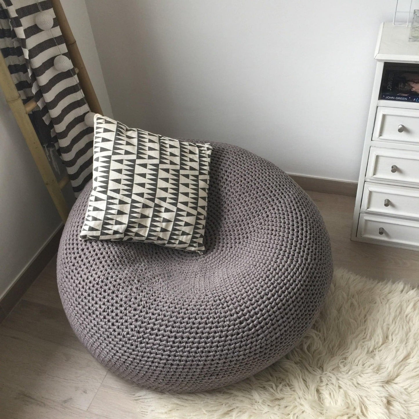 Extra Large Round Bean Bag Chair, Contemporary Furniture - Looping Home