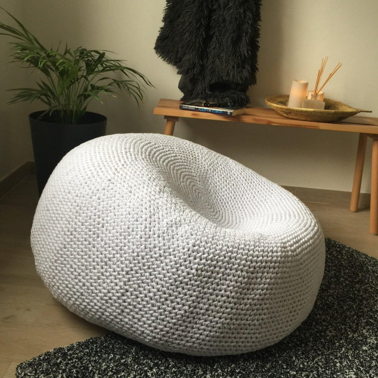 Extra Large Round Bean Bag Chair, Contemporary Furniture - Looping Home