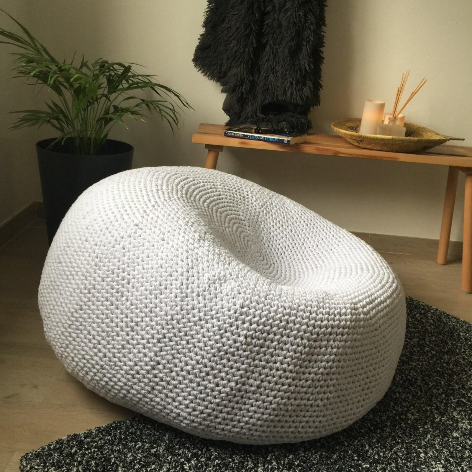 Extra Large Round Bean Bag Chair, Contemporary Furniture - Looping Home