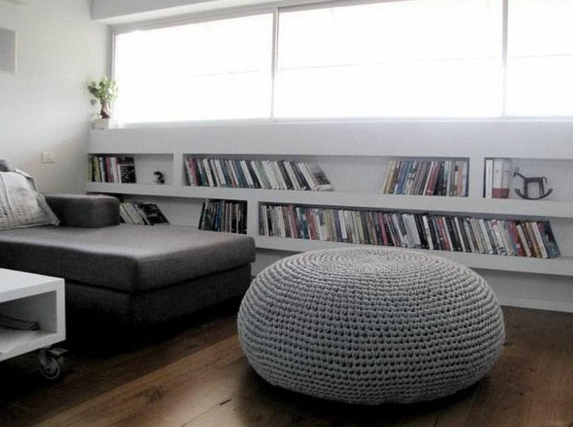 Extra Large Round Ottoman Coffee Table - Looping Home