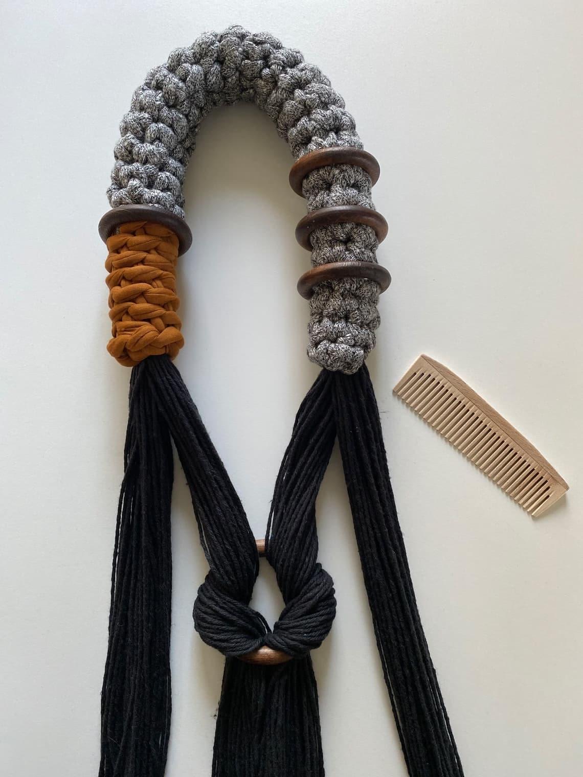 Japandi Macrame Wall Hanging Art - Minimalist Wall Decor - Looping Home