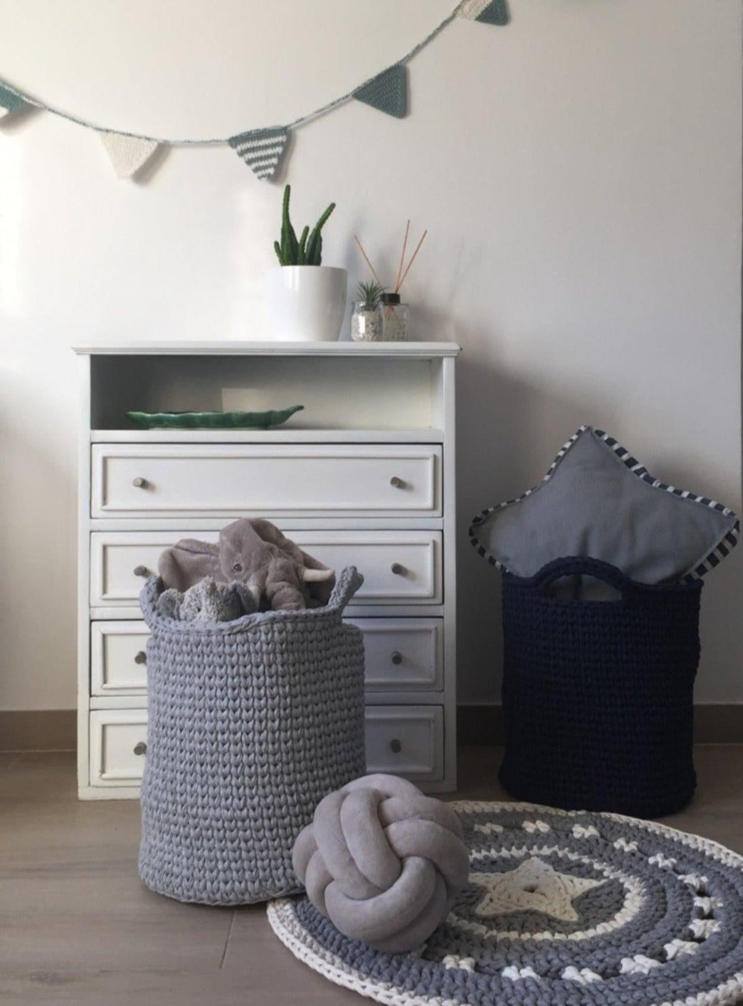 Kids Toys Storage Basket, Modern Hampers - Looping Home