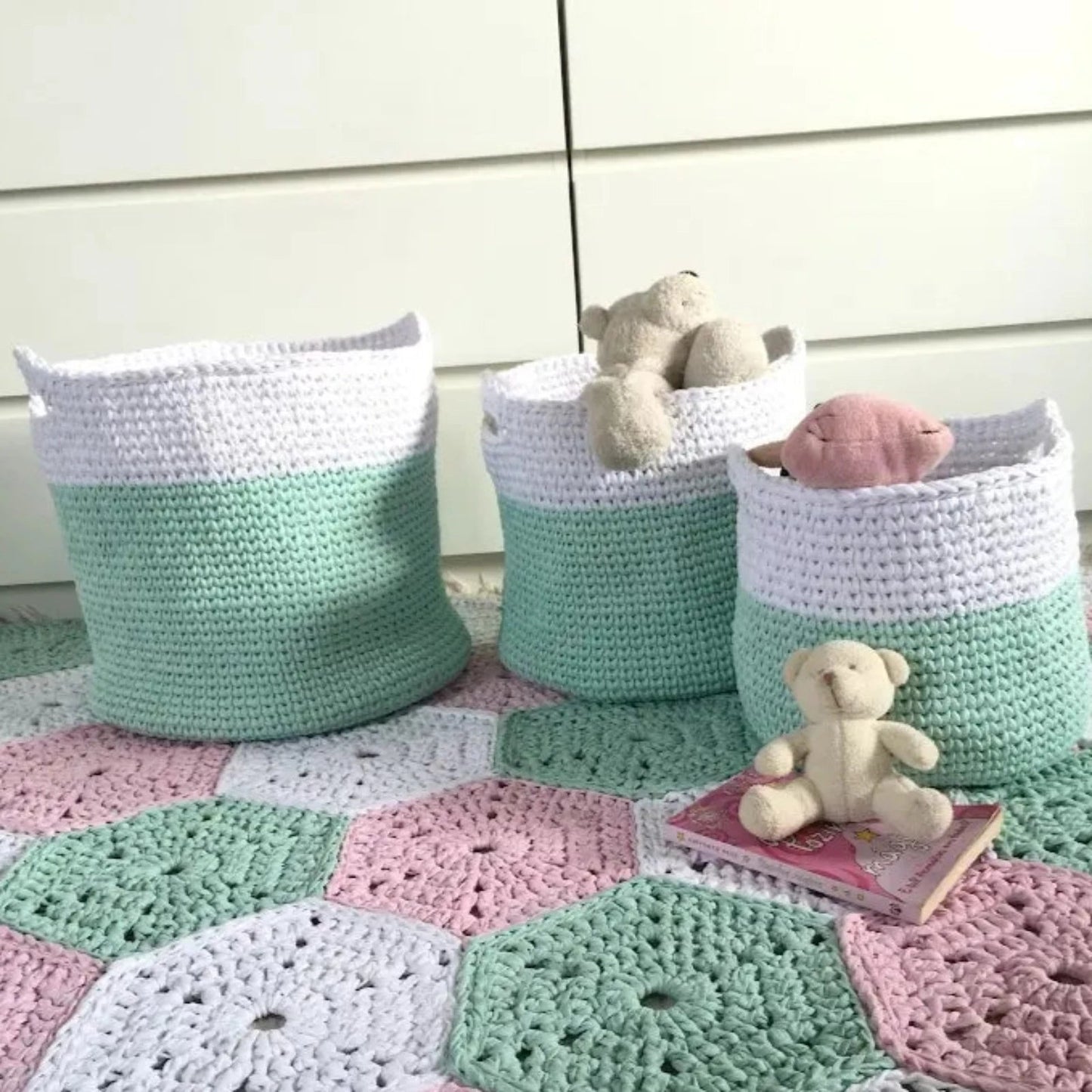 Knitted Storage Baskets | Many Colors Options - Looping Home