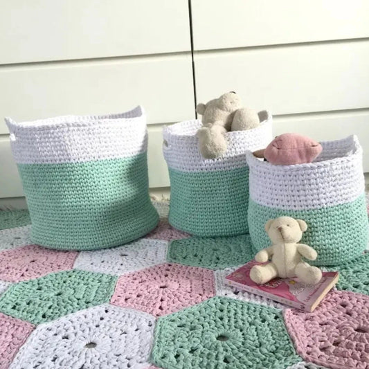 Knitted Storage Baskets | Many Colors Options - Looping Home