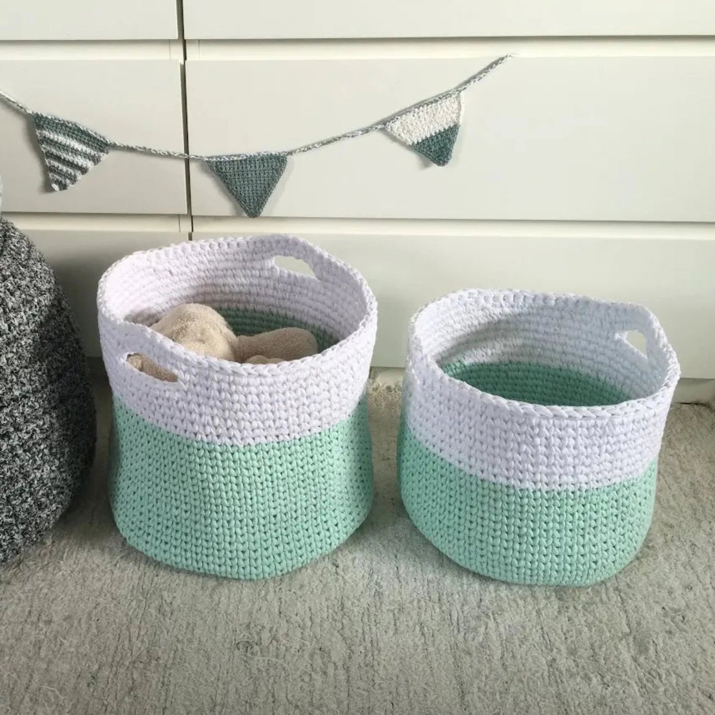 Knitted Storage Baskets | Many Colors Options - Looping Home