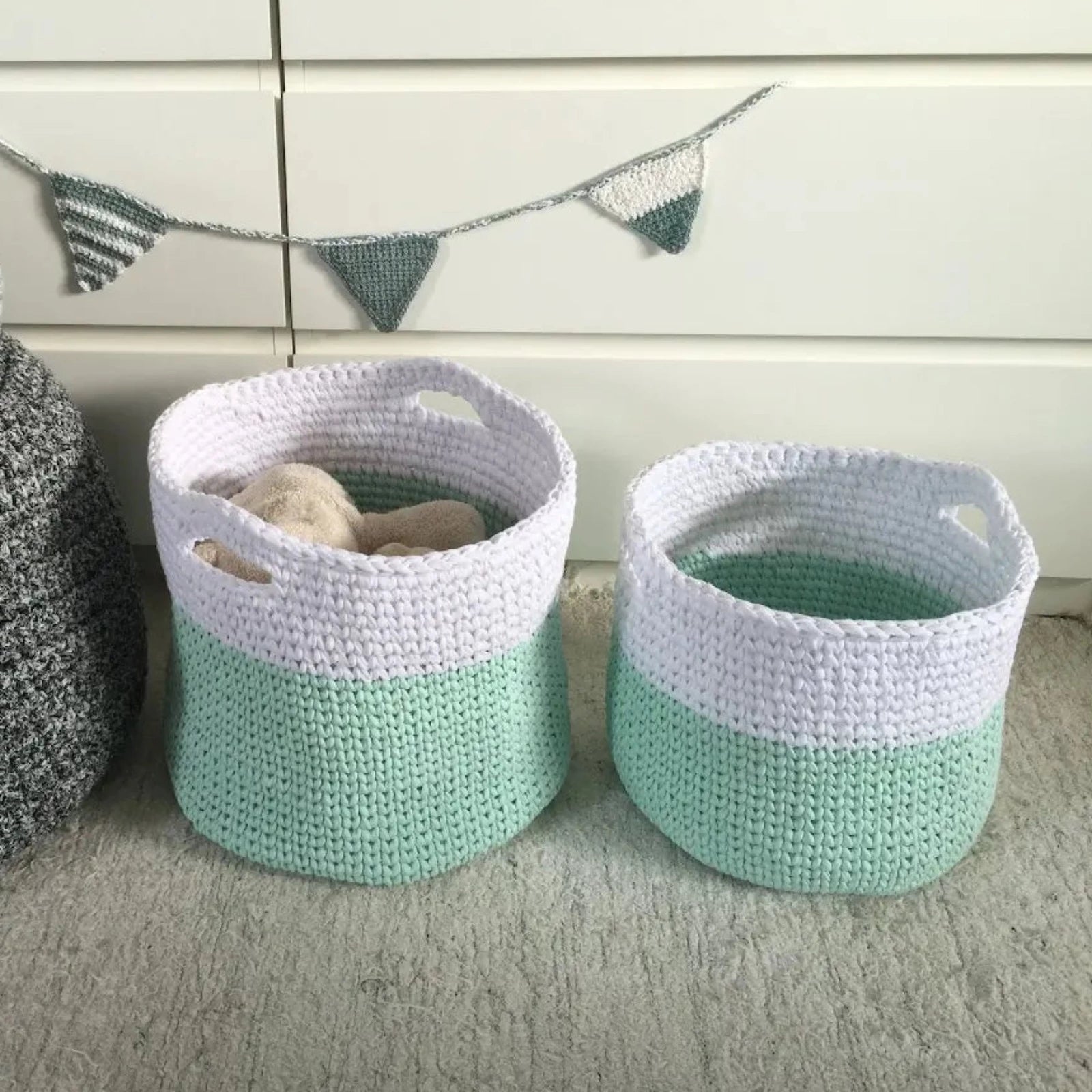 Knitted Storage Baskets | Many Colors Options - Looping Home