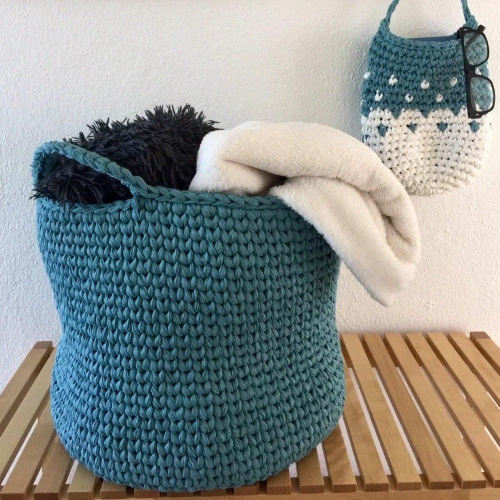 Large Cotton Storage Basket - Looping Home