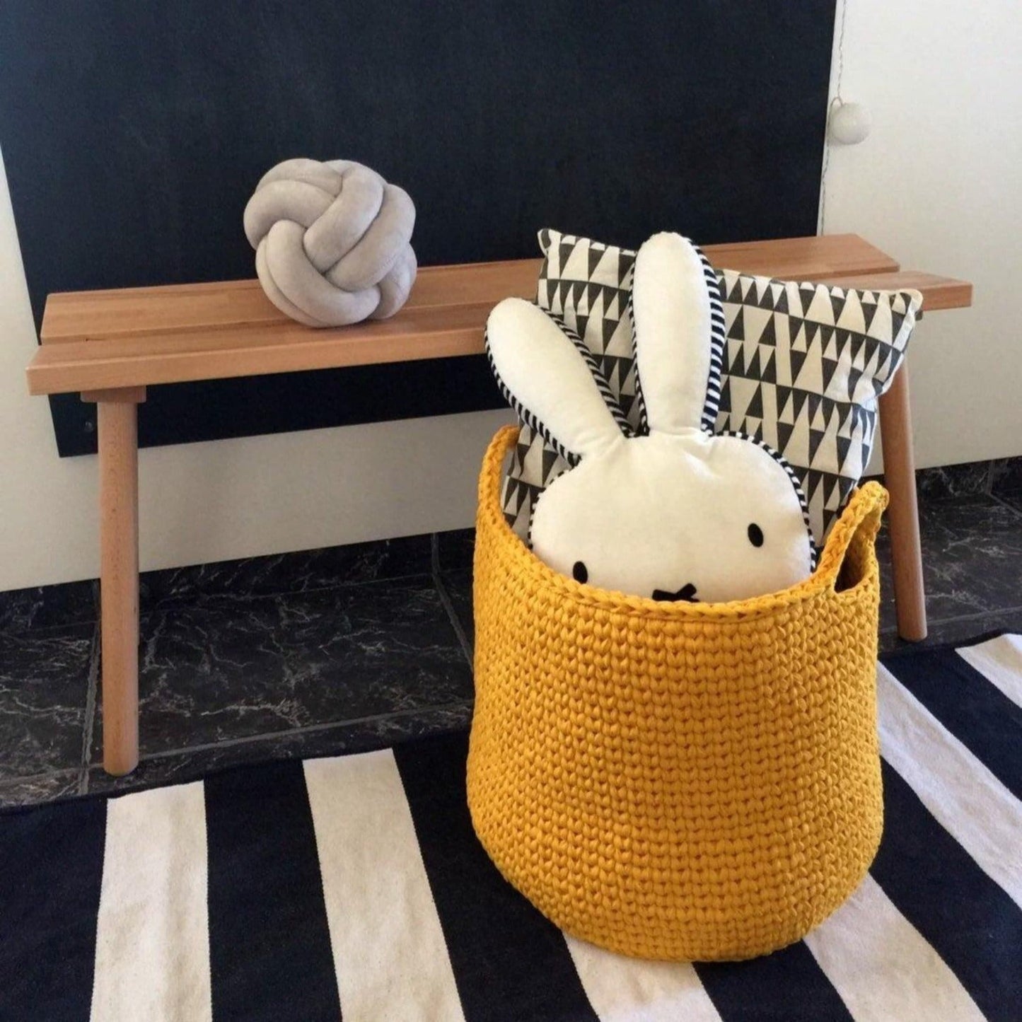 Large Cotton Storage Basket - Looping Home