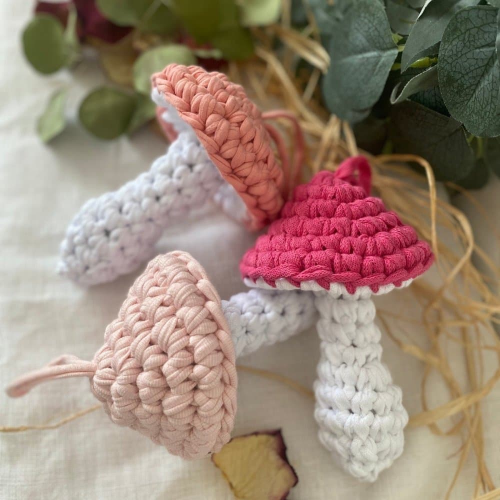 Large Mushroom Ornaments Set, Toadstool Pendants - Looping Home