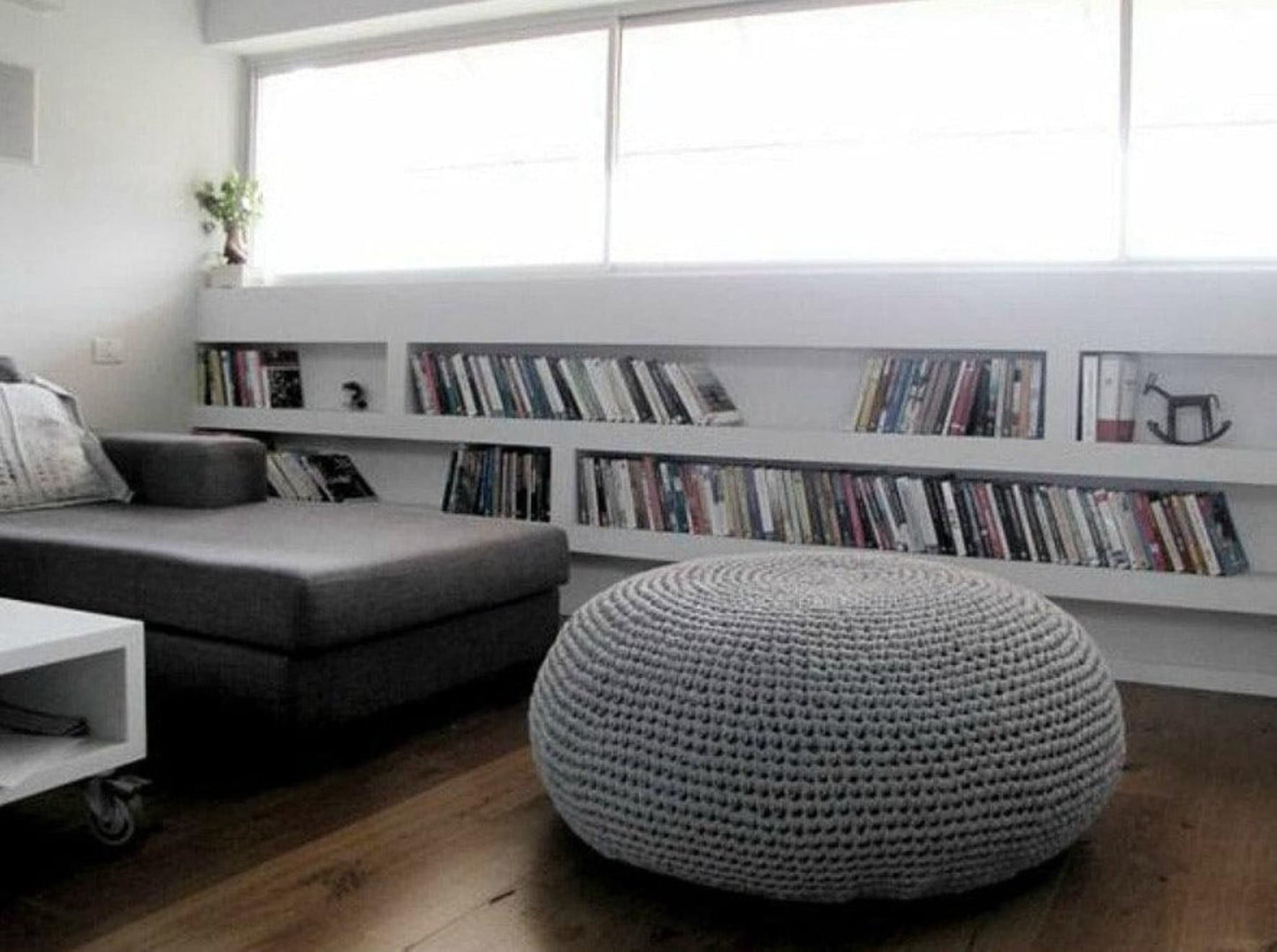 Large Ottoman Coffee Table Pouf - Looping Home