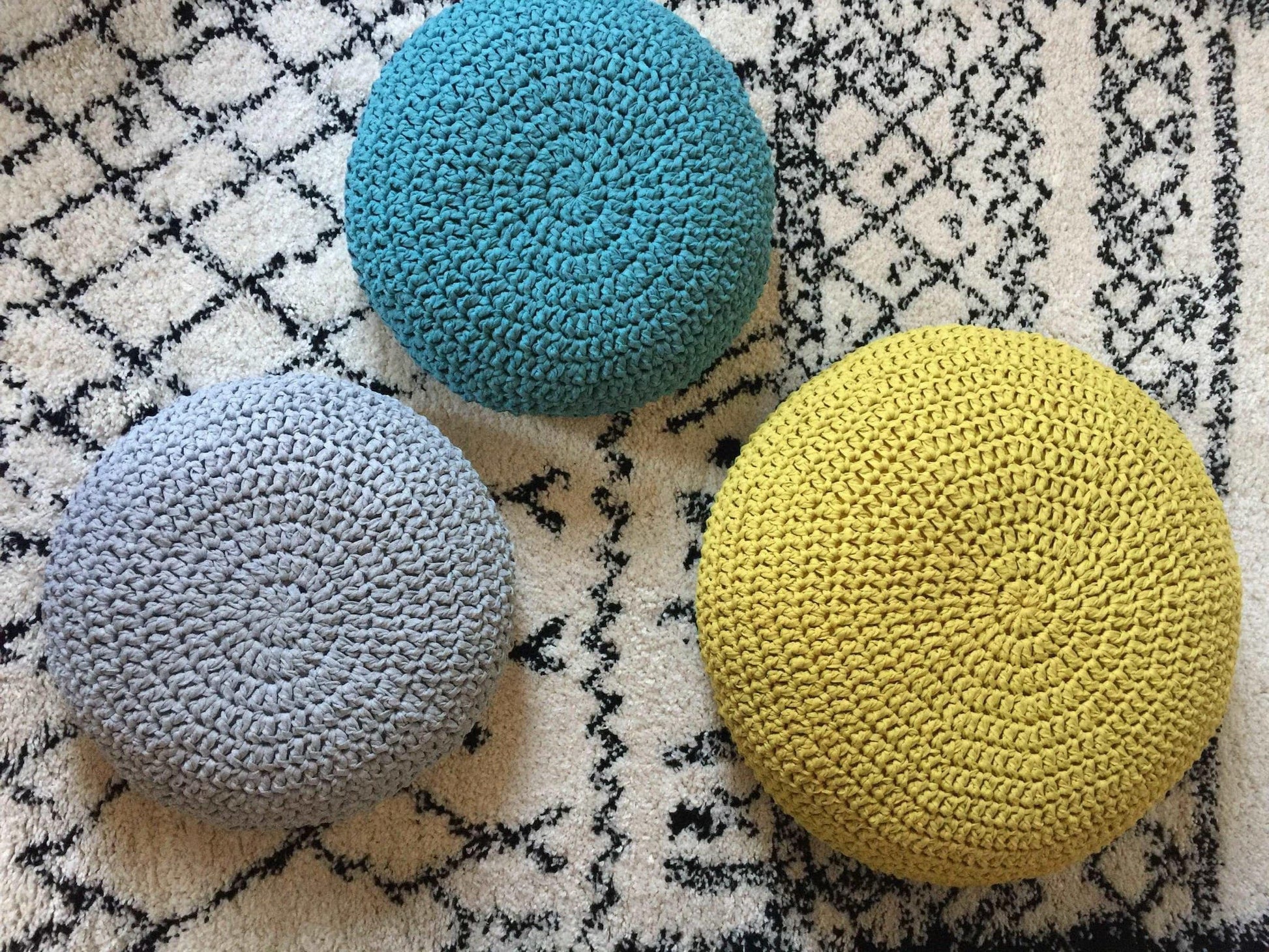 Large Round Floor Seating Pouf - More Colors - Looping Home