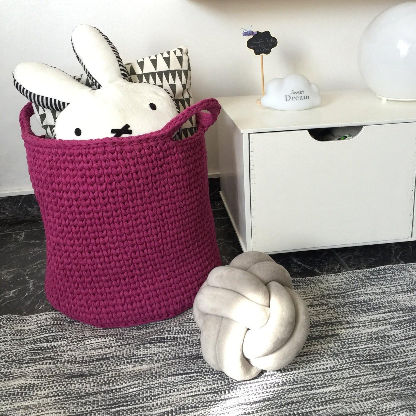 Large Storage Basket, Home Organizer - Looping Home