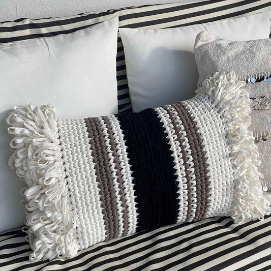 Modern Boho Knitted Pillowcase - Looping Home