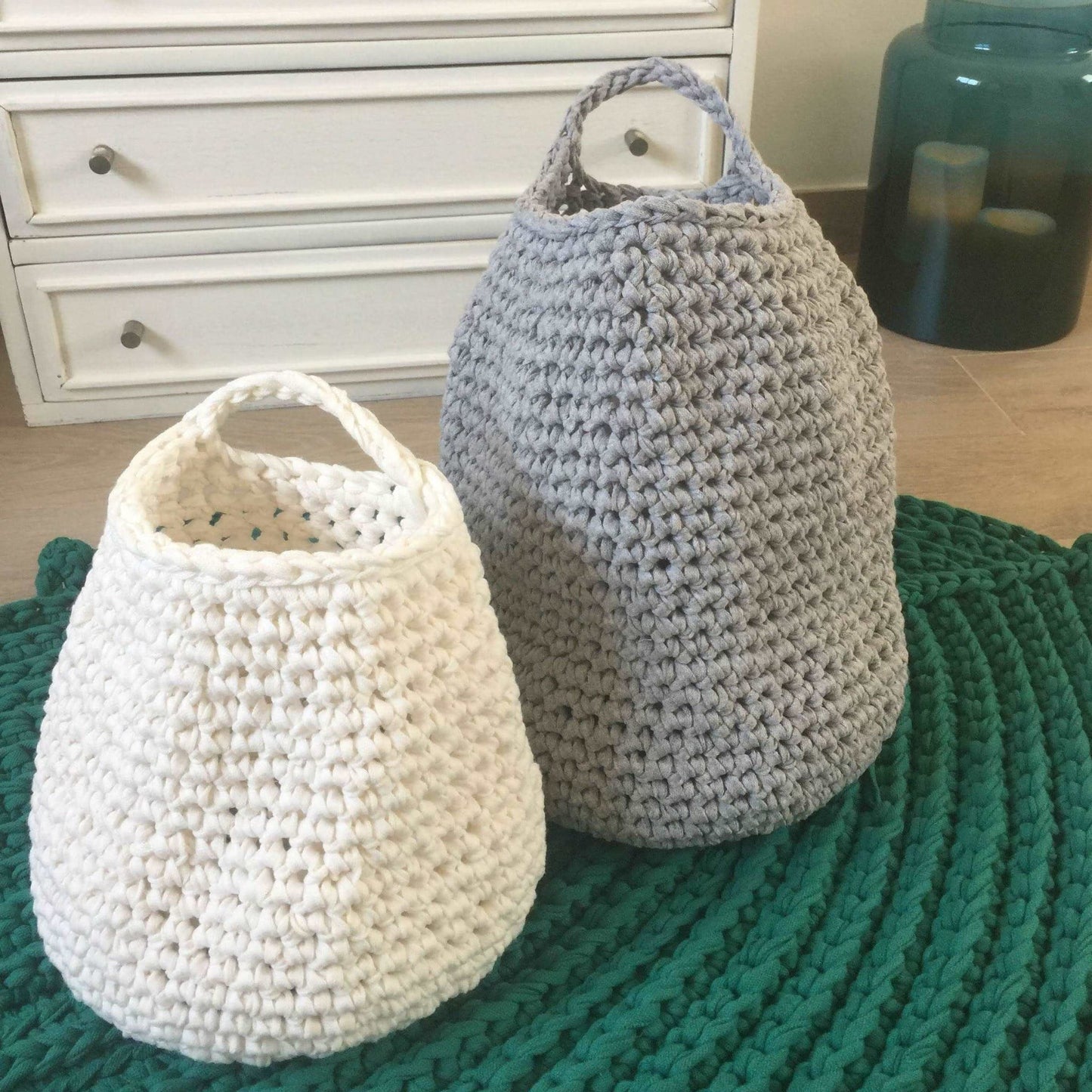 Neutral Wall Hanging Baskets - Kids Room Decor - Looping Home