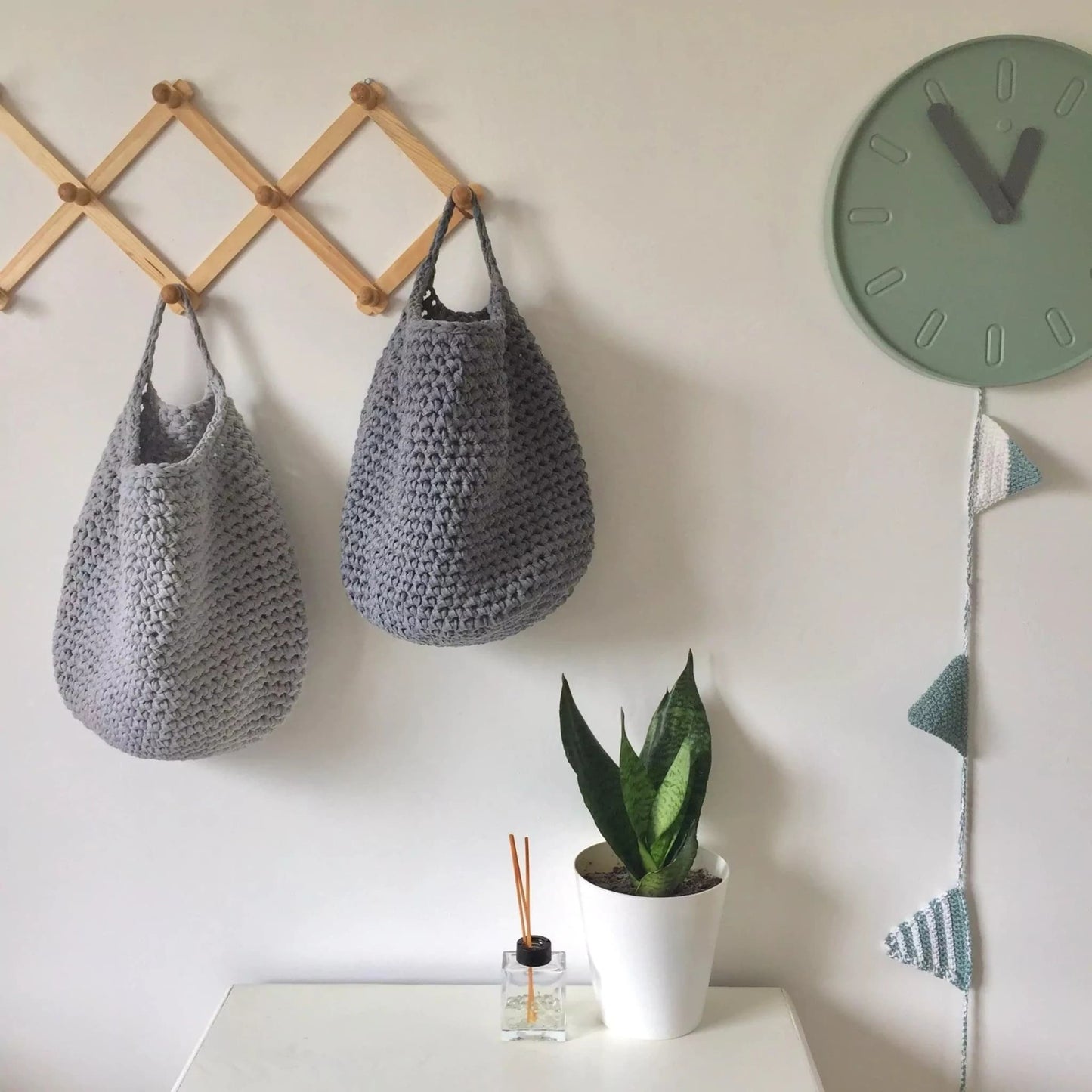 Neutral Wall Hanging Baskets - Kids Room Decor - Looping Home