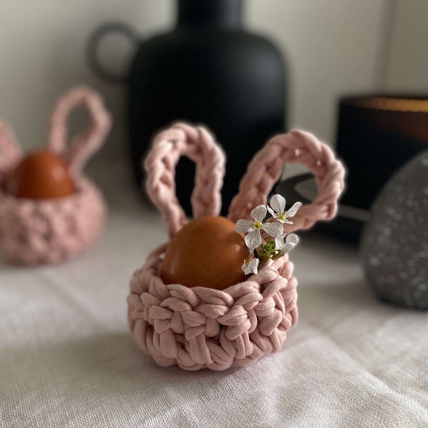 Pastel Pink Easter Bunny Egg Cups - Looping Home