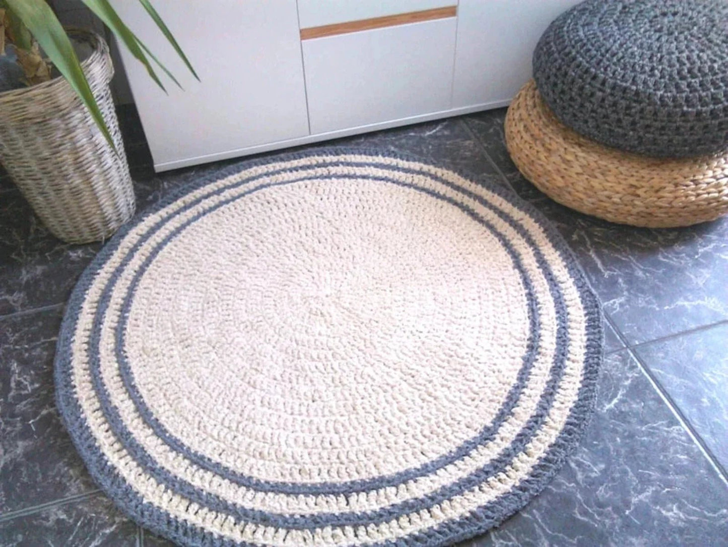 Shaggy Round Rug, Soft Floor Mat - Looping Home