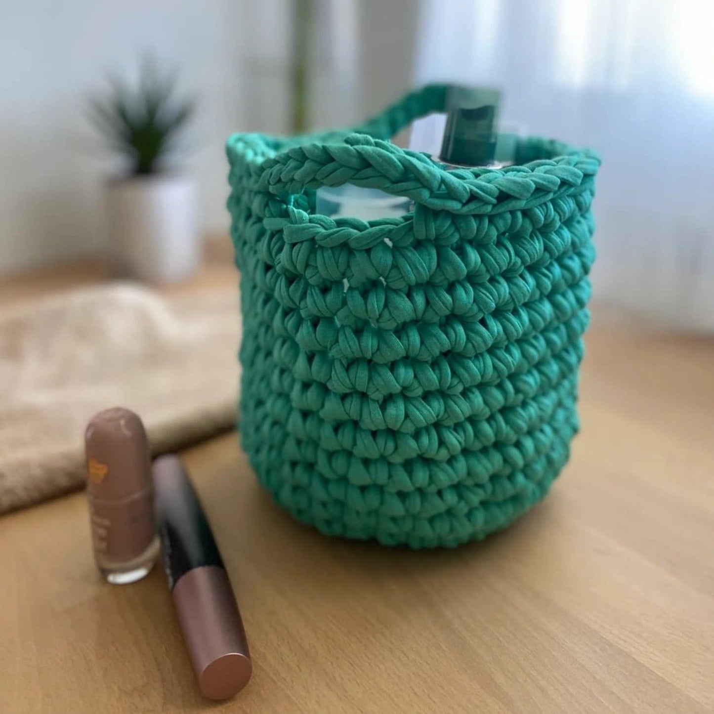 Small Decorative Baskets - Green Storage Bag - Looping Home