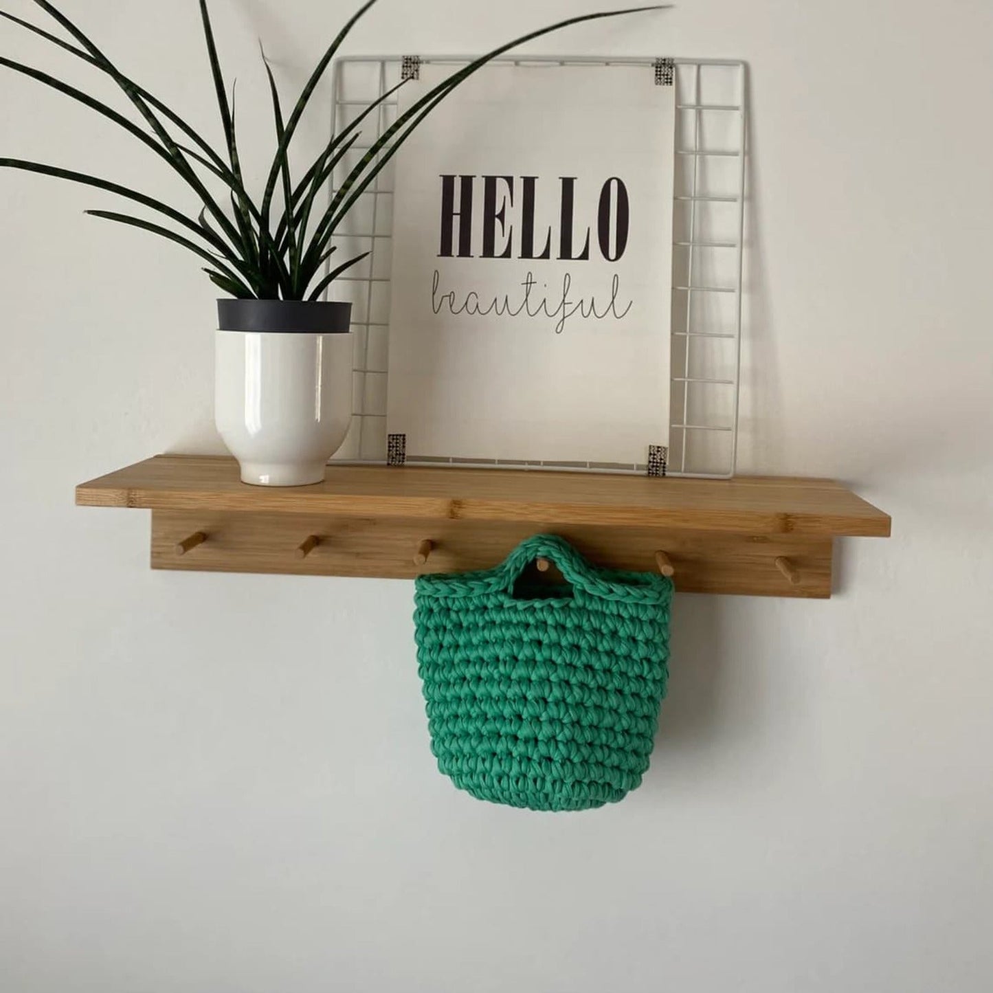 Small Decorative Baskets - Green Storage Bag - Looping Home