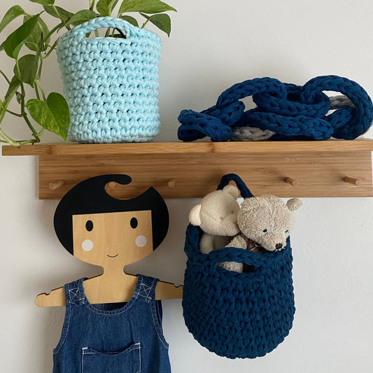 Small Decorative Baskets - Navy - Looping Home