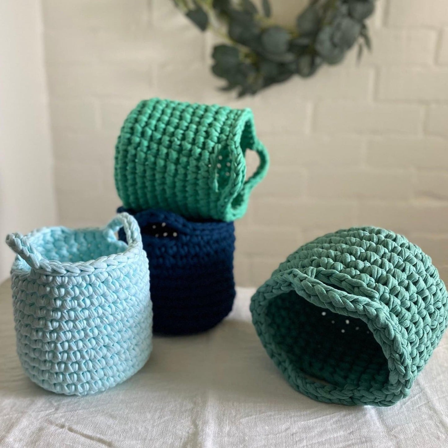 Small Decorative Baskets - Sage Green - Looping Home