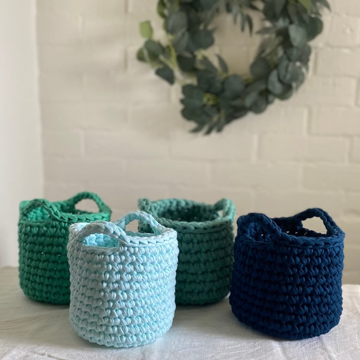 Small Decorative Baskets - Sage Green - Looping Home