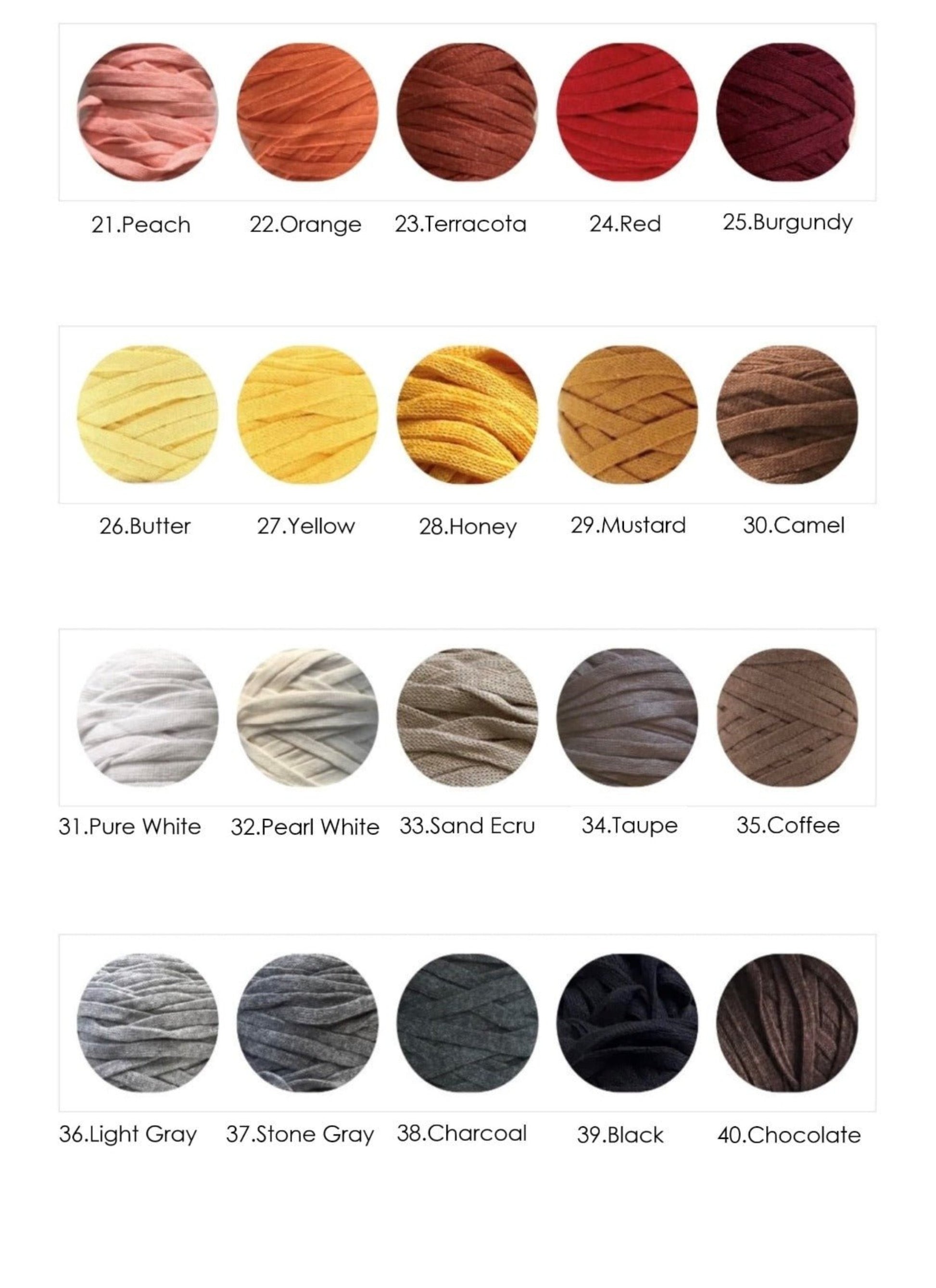 Color swatches representing the variety of square ottoman cover hues
