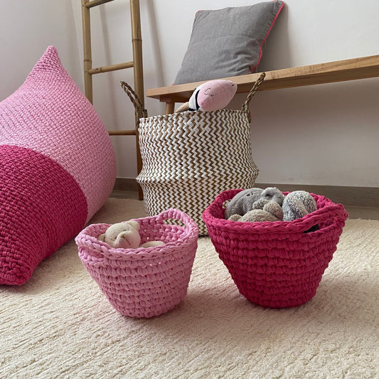 Crochet Kids Baskets, Unique Small Storage - Looping Home