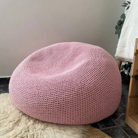 Extra Large Round Bean Bag Chair | Light Pink - Looping Home