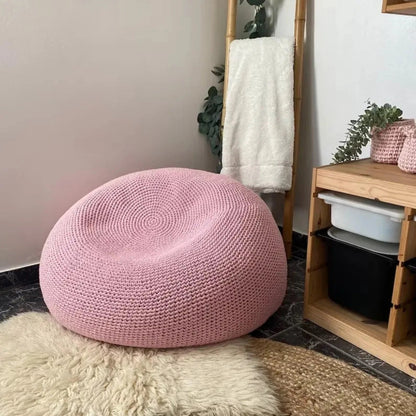 Extra Large Round Bean Bag Chair | Light Pink - Looping Home