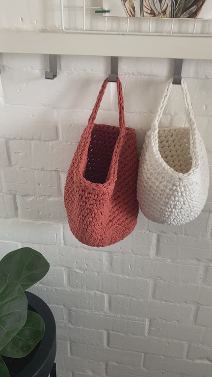 Crochet Storage Bags, Modern Hanging Baskets, Home Organizer
