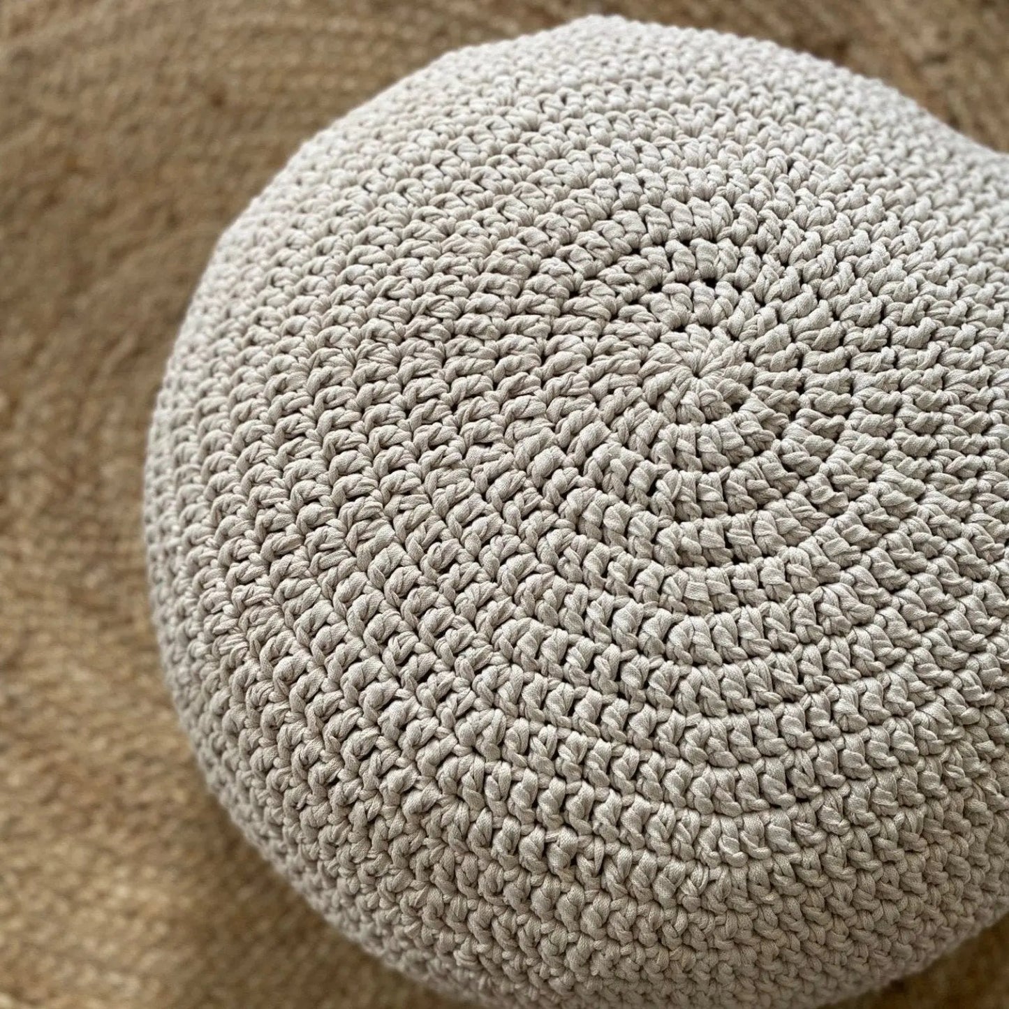 Round Ottoman Pouf Covers | More colors - Looping Home