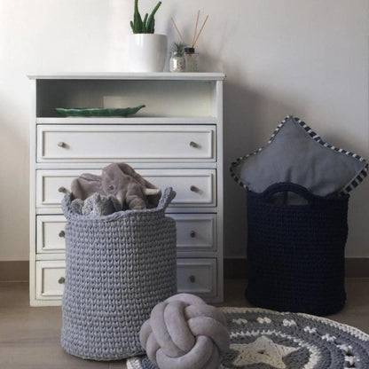 Crochet Round Storage Baskets